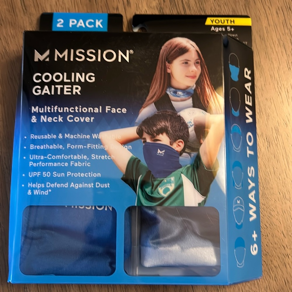 Mission cooling Gaiter Youth 2pk